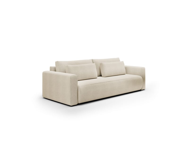 Canapé convertible 4 places welly beige - Conforama A