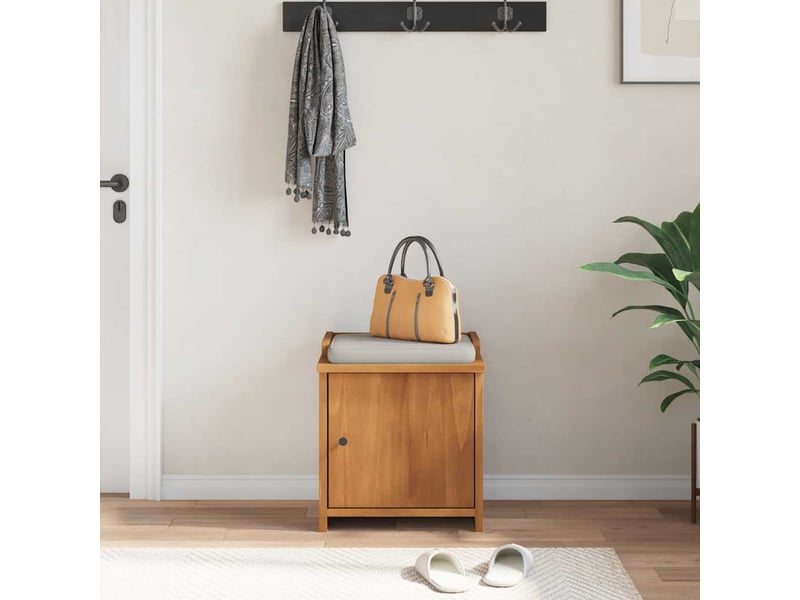  Banc de couloir, banc de rangement sandnes 45x40x50 cm bois de pin massif shl58143  - Conforama C