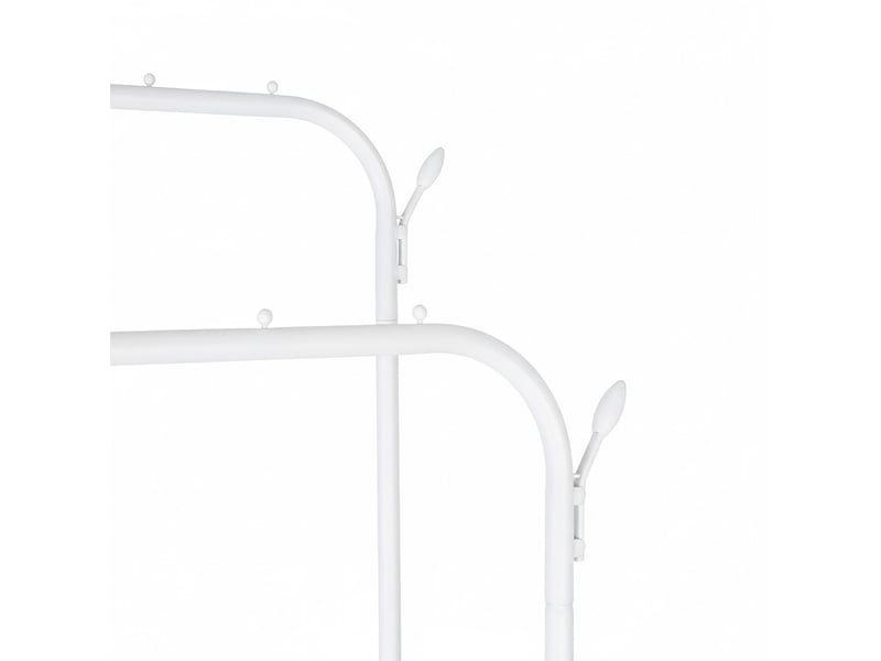  Porte-vêtements doublé avec étagères 155 x 110 x 55 cm rangement optimal design moderne en fer noir 13_0017709  - Conforama C