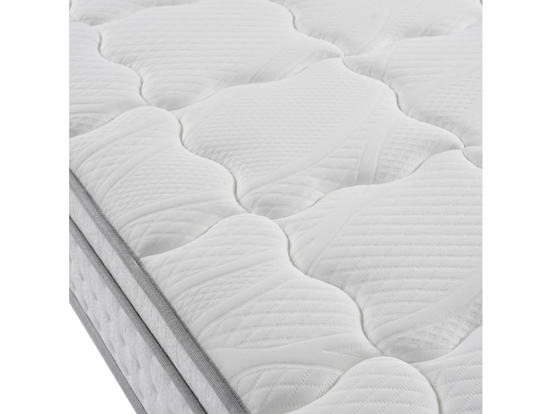 Matelas hybride 140 x 190 cm h3, 25 cm, 7 zones à ressorts ensachés et mousse froide, blanc, respirant  - Conforama E