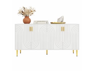 Buffet 4 porte(s) 0 tiroir(s) DESVIAE - 152 cm coloris blanc