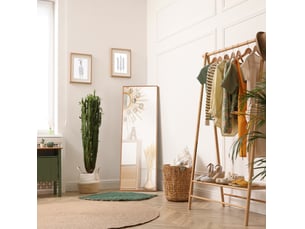 Miroir rectangulaire à fixer coloris naturel <strong>MIVRAY </strong> <strong></strong> - 125 cm x 45 cm