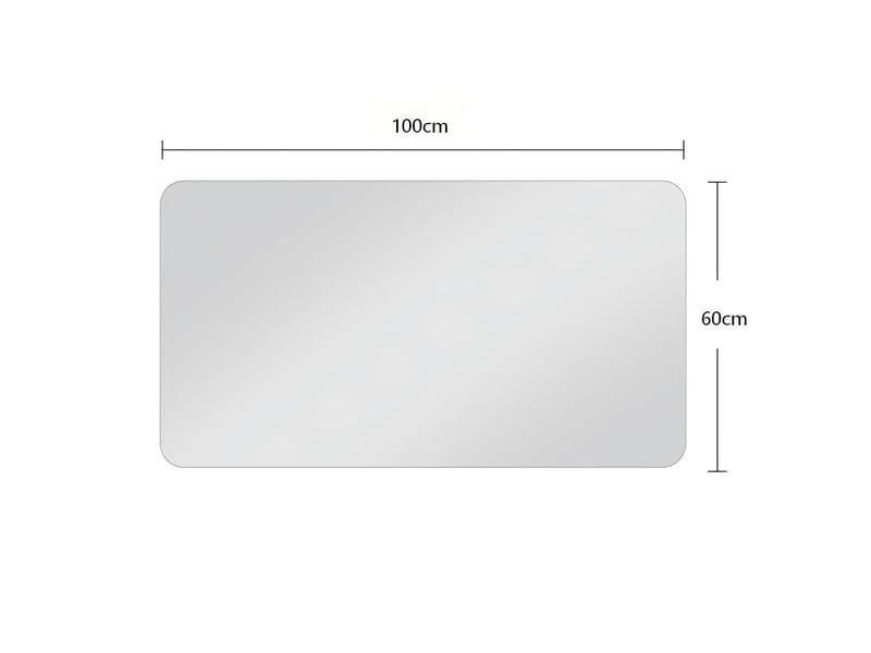  Miroir de salle de bain mural sans cadre verre argenté 60 x 100 cm W3700P460562 - Conforama C