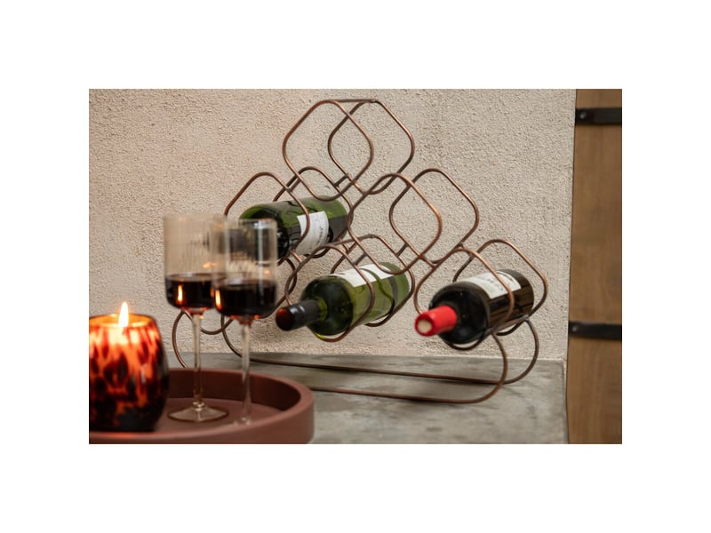  Porte-bouteilles à vin en métal dagfinn 46cm bronze  - Conforama D