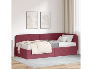 Lit simple 90x200 cm    coloris rouge