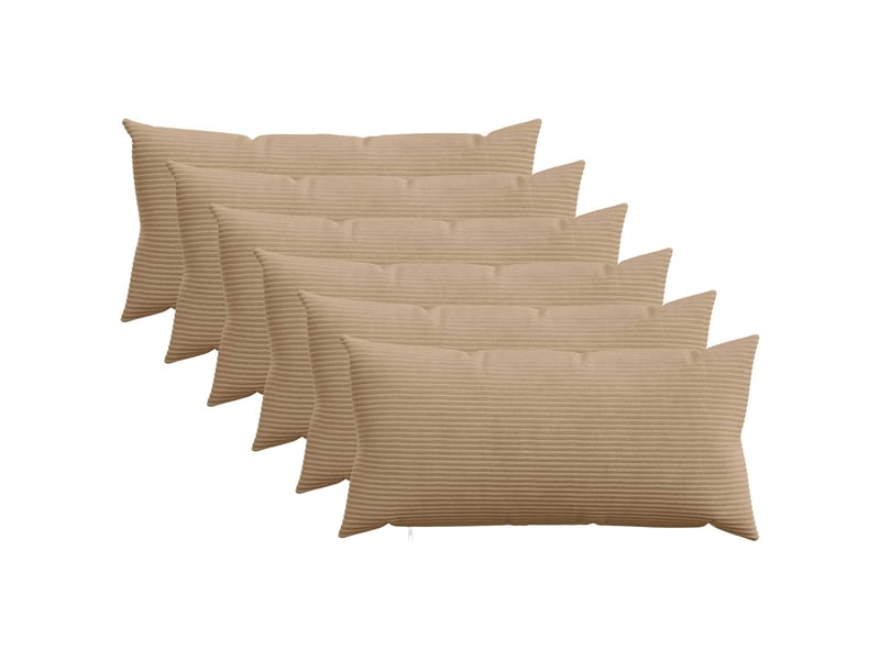  Lot de 6 housses de coussin heerlen marron 40 x 70 cm cf49927  - Conforama B