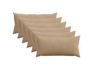 Lot de 6 housses de coussin heerlen marron 40 x 70 cm cf49927