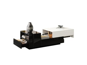 Table basse rectangulaire coloris bicolore <strong>KORFEE</strong> <strong></strong> - 50 cmx100 cm