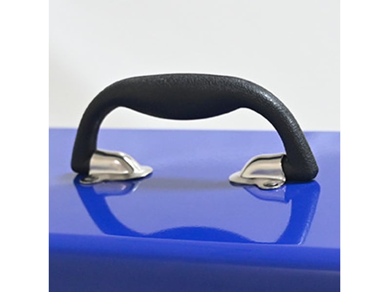  Boîte à outils 53.2x22.3x34.5 cm avec tiroirs en métal bleu et noir  - Conforama D