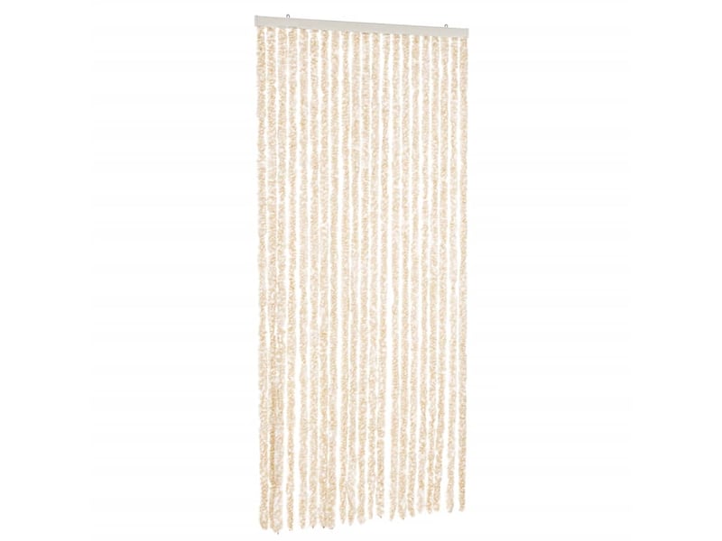  Rideau anti-mouches, moustiquaire beige et blanc 90x200 cm chenille cf43495  - Conforama A