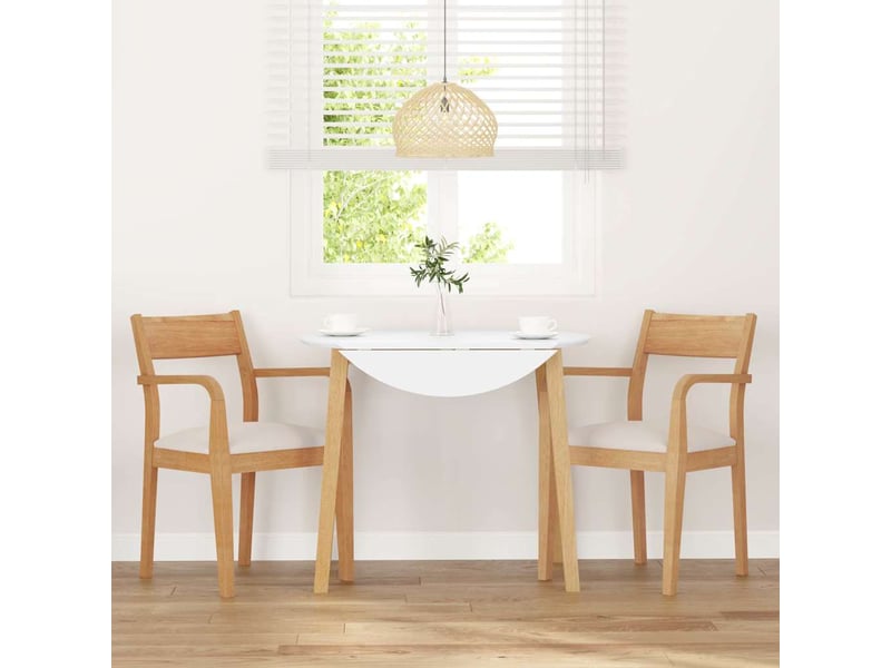  Lot de 2 chaise à manger, sièges de cuisine coussins naturel bois massif caoutchouc  - Conforama C
