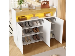 Buffet 2 porte(s) 3 tiroir(s) ROLIPO - 105 cm coloris marron