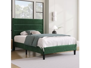 Lit simple 90x200 cm MAISENTIEL   coloris vert