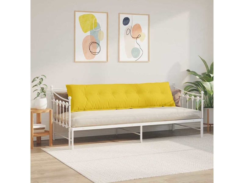 Coussin de dos, coussin de dossier jaune clair 200 x 19 x 50 cm tissu cf54781 - Conforama D