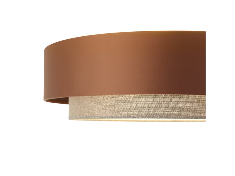 Plafonnier moderne bronze foncé avec taupe 50cm 3 lumières - drum duo  - Conforama D