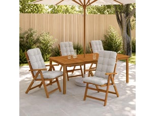 Lot de 4 coussins de chaise à dossier haut vianen cf59346