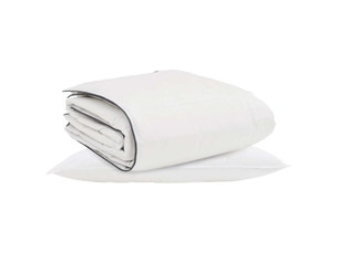 Duvet d'hiver avec oreiller 2 pièces - couette blanc plume de canard