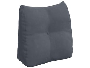 Coussin de dos, coussin de dossier gris foncé 45 x 24 x 50 cm velours cf54718