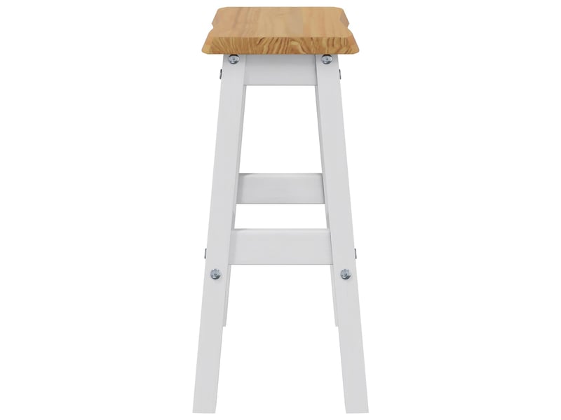 Tabouret de bar, chaise de bar haut ekai 2 pc blanc 40x29x63 cm - Conforama E