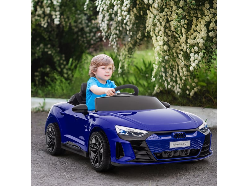 Voiture véhicule électrique enfant 12 v - télécommande parentale - effets sonores, lumineux - audi rs e-tron gt bleu - Conforama D