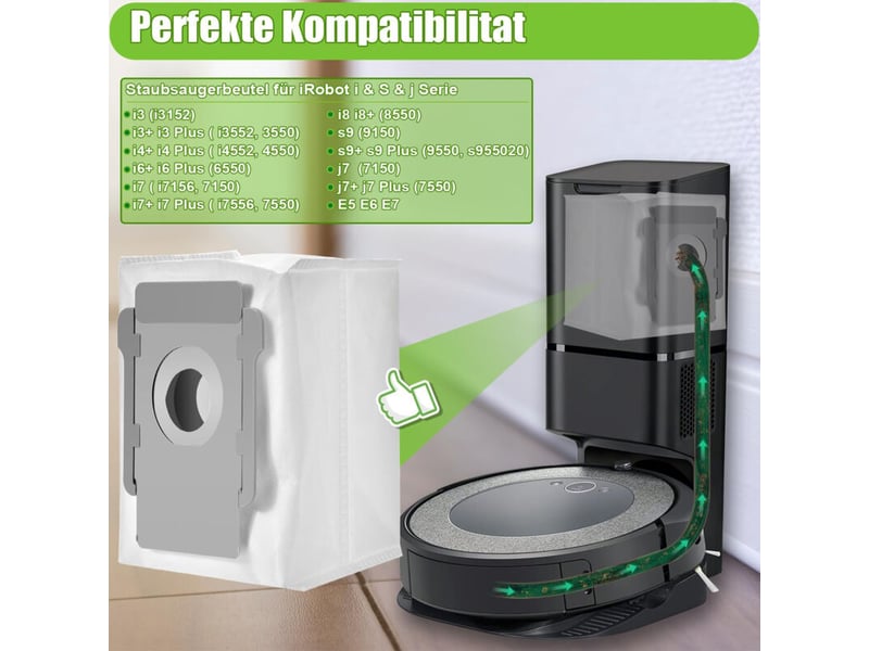  Lot de 10 sacs d'aspirateur pour irobot pour roomba i7 i7+ i7 plus s9 s9+ i3 i3+ i4 i4+ i6 i6+ i8 i8+ j7 j7+ e5 e6 e7 sac de rechange pour  - Conforama D
