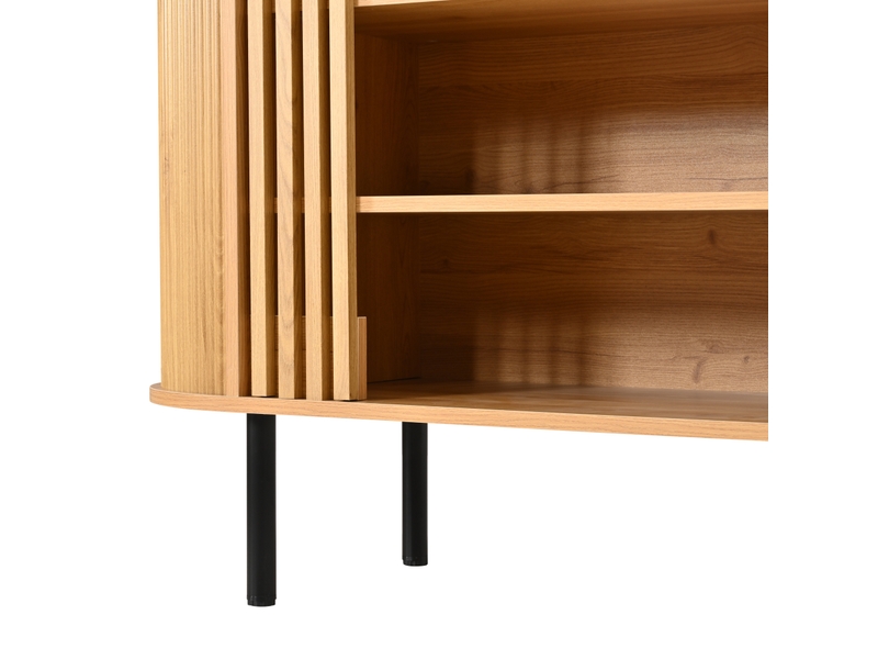  Buffet 120x40x80 cm rangement ouvert mdf naturel  - Conforama E