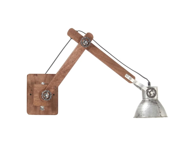  Lampe murale, applique murale style industriel argenté rond e27  - Conforama D