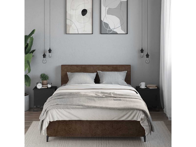  Lot de 2 tables de chevet - cabinet de chevet - table de nuit noir 40 x 30 x 40 cm aggloméré  - Conforama B