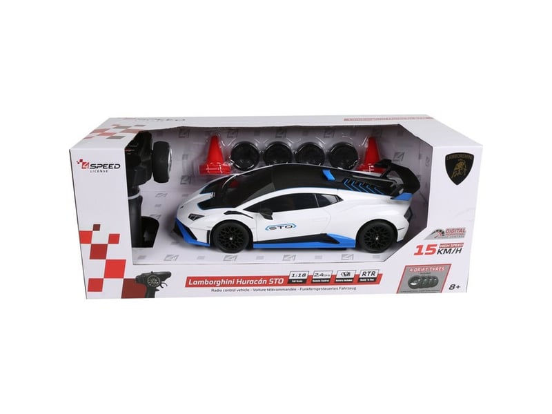  Voiture rc drift 1:18 4speed 2.4 ghz avec 2 jeux de pneus 54189 - Conforama C