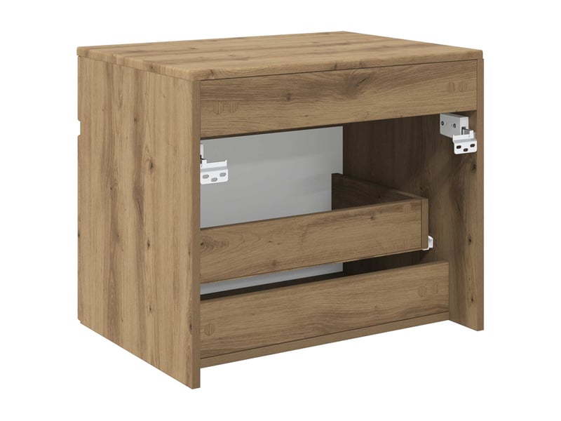  Cabinet salle de bain mural, meuble de rangement chêne artisanal shl6691  - Conforama E