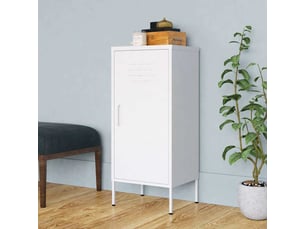 Armoire de rangement, rangement bureau blanc 42,5x35x101,5 cm acier shl4242