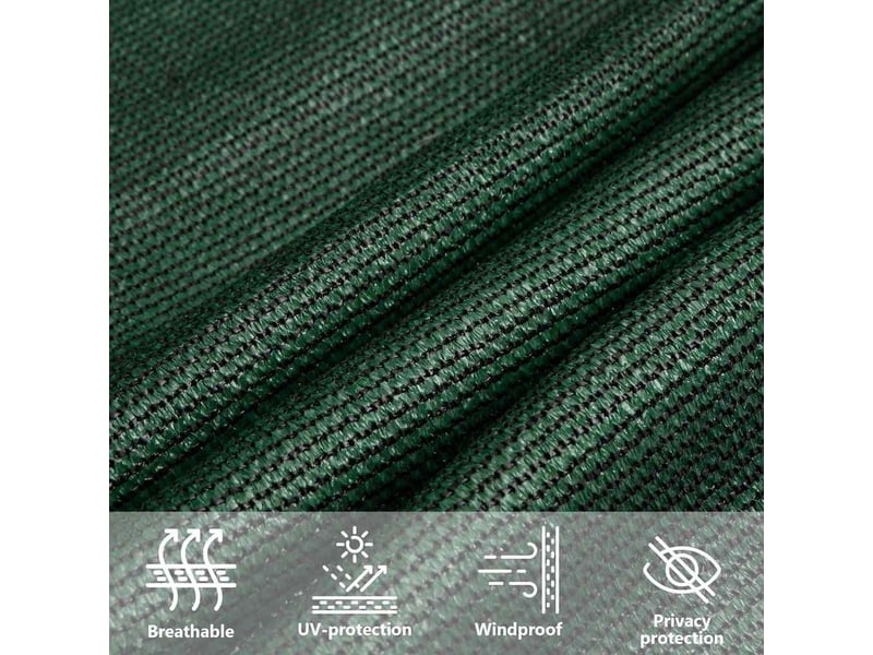  Voile d'ombrage - voile d'ombre - voile parasol 160 gm² vert foncé 3x3x3 m pehd  - Conforama E