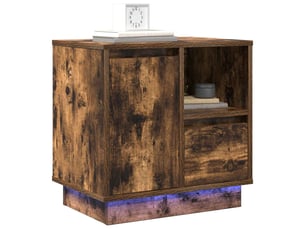 Table de chevet - cabinet de chevet - table de nuit 2 pc chêne fumé 50 x 34,5 x 50 cm.