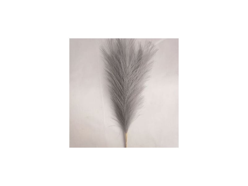  Grande herbe de pampa gris faux 5 tiges extra moelleux faux 70cm bouquet de fleurs plume salon home decor boho home decor grand vase table fleur mariage, gris  - Conforama E