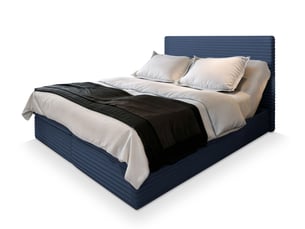 Lit avec rangement 140x200 cm <strong>MASSENO</strong> <strong></strong> coloris bleu