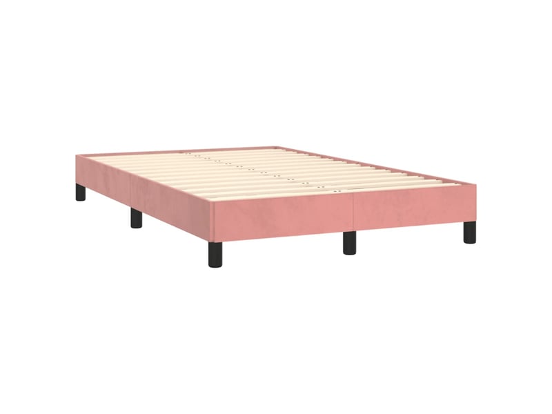  Lit double- lit adulte -  cadre de lit sans matelas rose 120x190 cm velours  - Conforama B