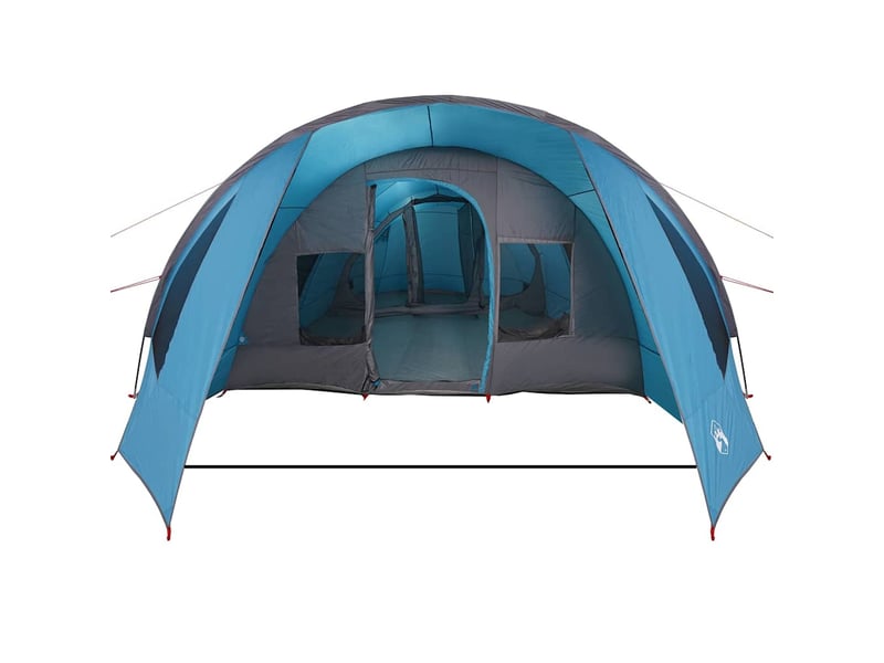  Tente tunnel, tente de camping 6-persoons 6 personne bleu et gris shl90143  - Conforama E