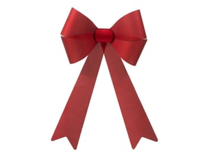Nœud de sapin xl pailleté rouge 60 x 38 cm