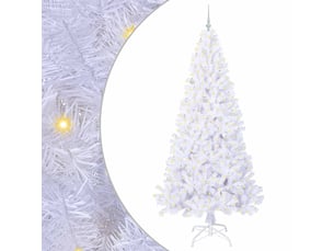 Sapin de noël - arbre de noël artificiel avec 300 led blanc 240 cm pvc et acier