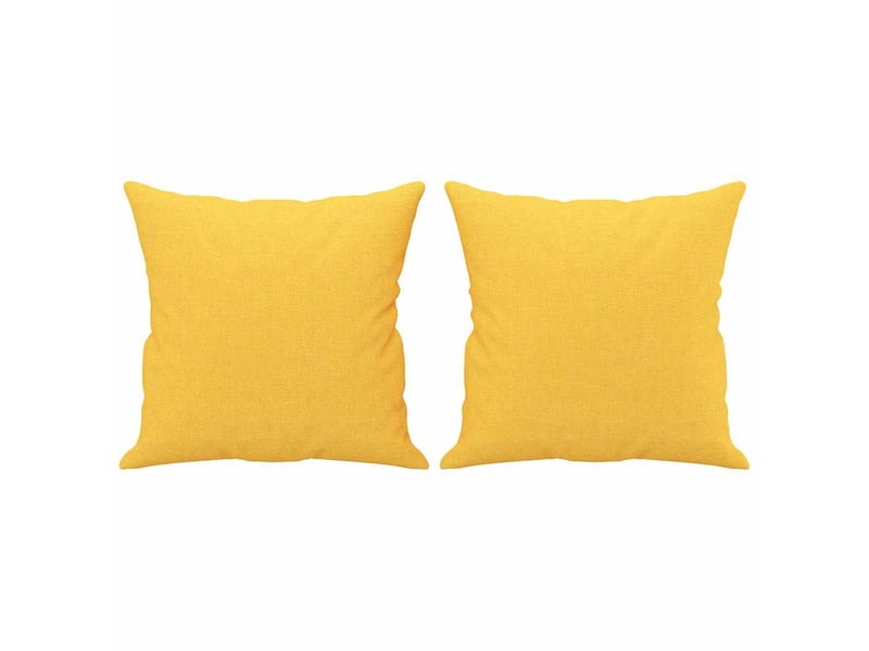  Lot de 2 coussins décoratifs jaune clair 40x40 cm tissu cf60872  - Conforama A