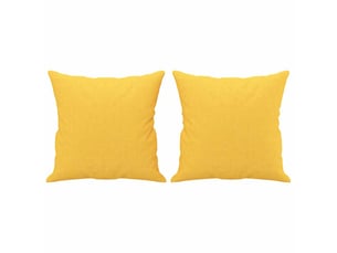 Lot de 2 coussins décoratifs jaune clair 40x40 cm tissu cf60872