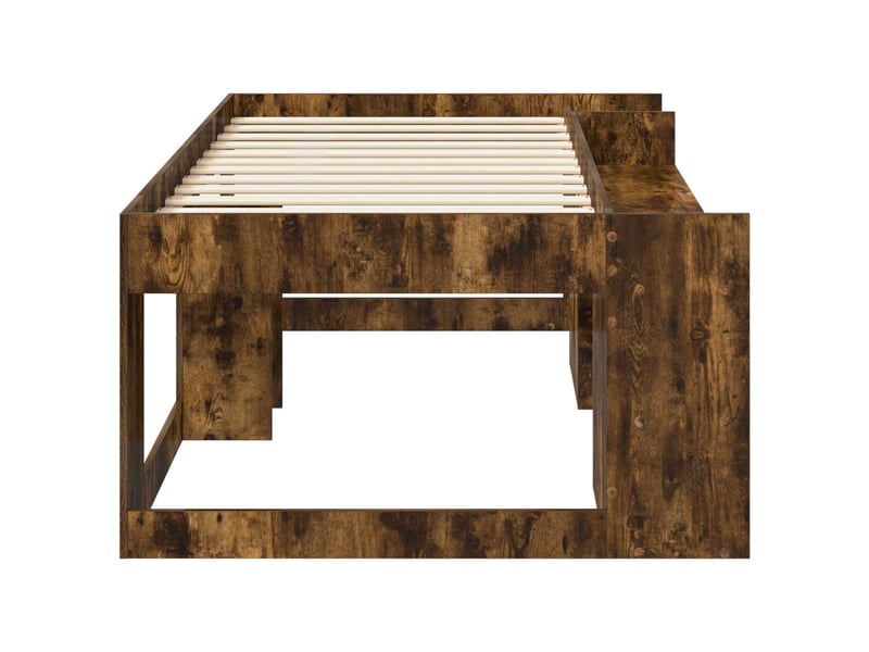  Cadre de lit pour enfants - lit jeune avec rangement chêne fumé 90 x 200 cm  - Conforama D