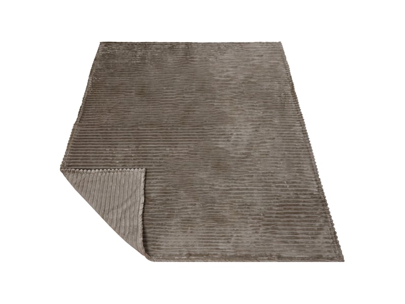 Plaid 125X150CM taupe NEIGE - Conforama B