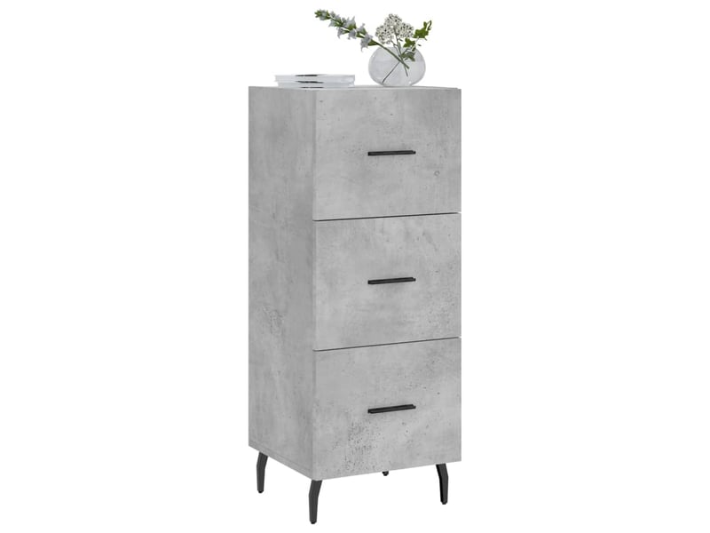  Buffet - bahut - meuble de rangement gris béton 34,5x34x90 cm bois d'ingénierie  - Conforama C
