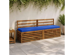 Lot de 2 coussins de banc, coussins d'assise soest 100 % polyester bleu royal cf57151