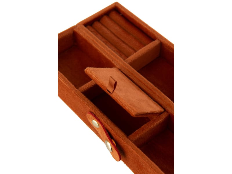  Boîte à bijoux à compartiments oto 21cm rouille  - Conforama D