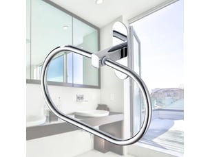 Anneau porte-serviettes en acier inoxydable porte-serviettes ovale fixé au mur, porte-serviettes de salle de bain porte-serviettes ovale