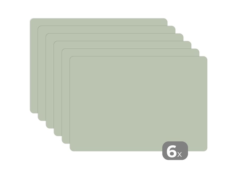  Sets de table vert menthe - couleur unie lot de 6 tapis antidérapant 45x30  - Conforama A