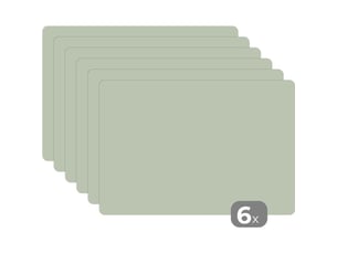 Sets de table vert menthe - couleur unie lot de 6 tapis antidérapant 45x30