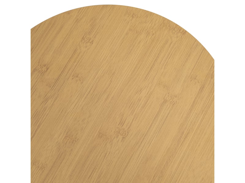  Buffet en chêne 160 cm, design romain avec colonnes, 6 tiroirs et étagères en bambou, meuble de rangement h75l160p40 cm  - Conforama E